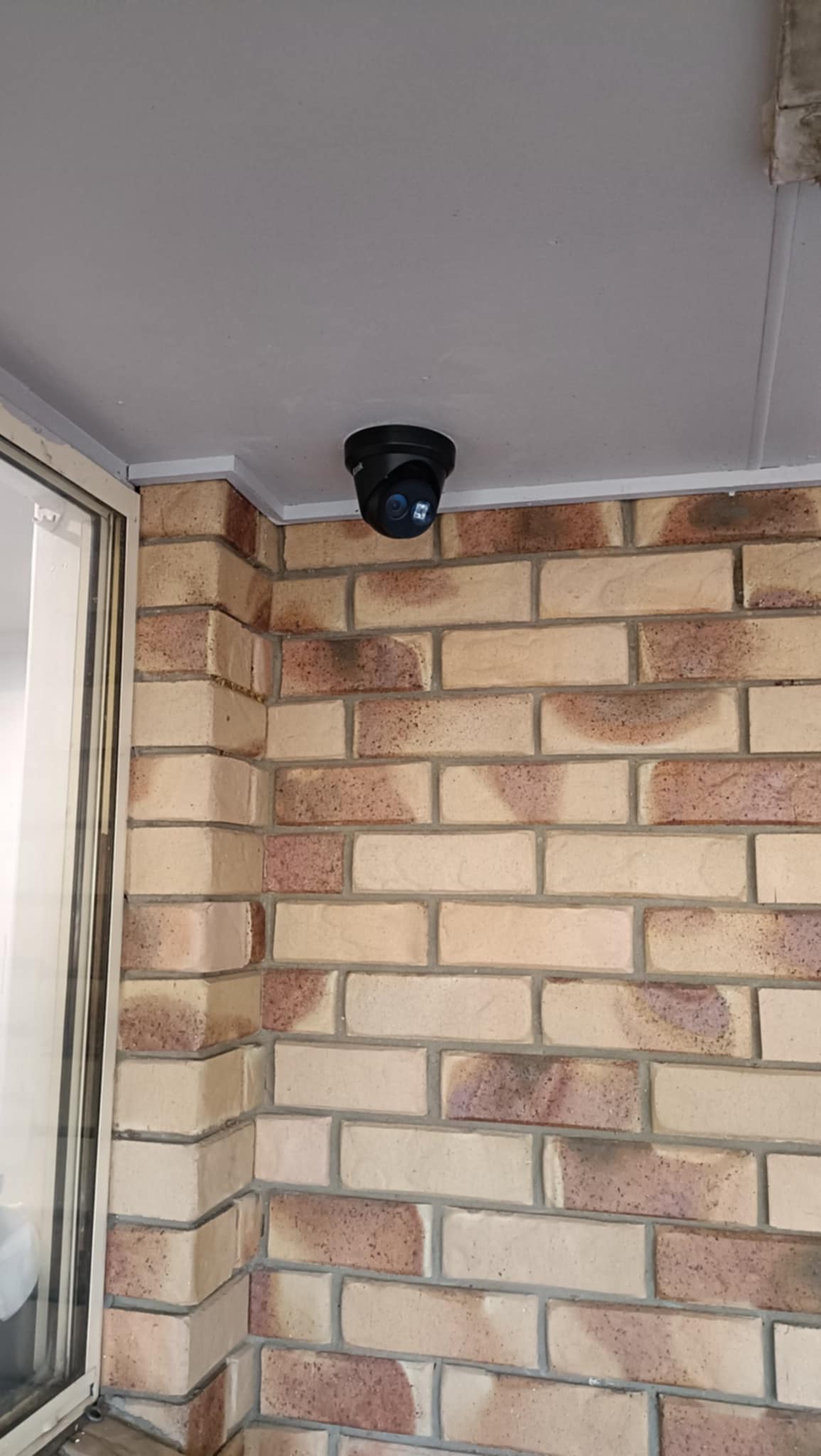 Before security upgrade — grainy night footage