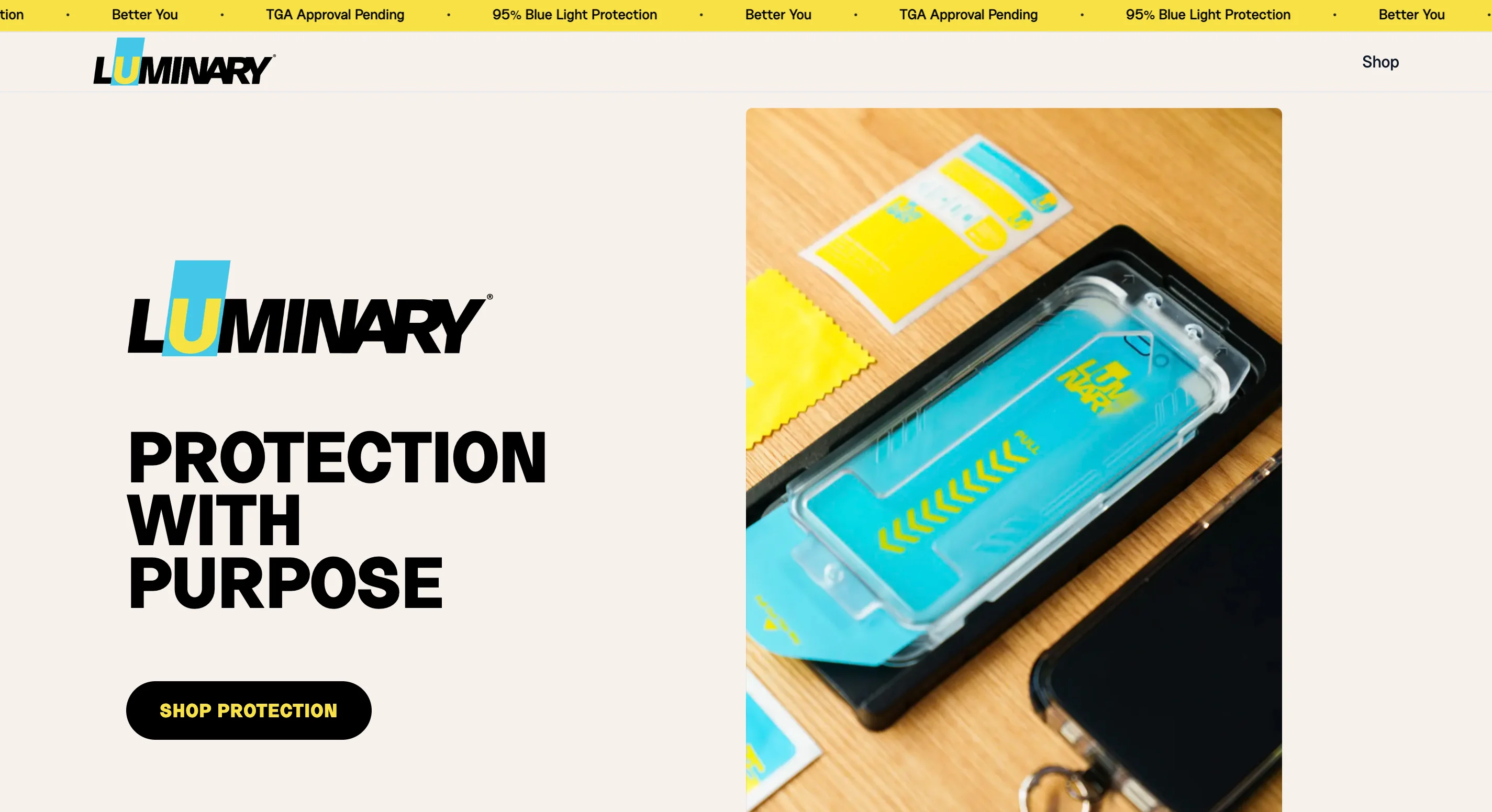 Luminary Home Page Hero