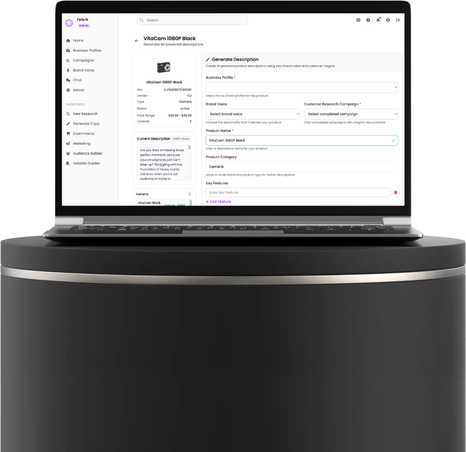 Product Description Editor